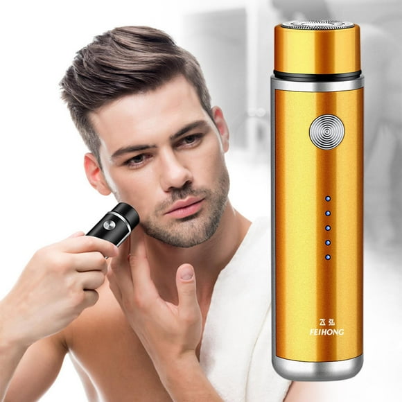 Mini afeitadoras eléctricas Colcomx Afeitadoras eléctricas para hombre lavable portátil oro