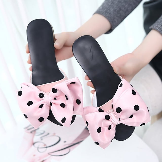 Sandalias y zapatillas de mujer Bowknot Sandalias de mujer Zapatos de playa cómodos Wmkox8yii hj789