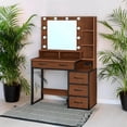 thumbnail image 4 of Vanity Tocador de Maquillaje con Espejo 3 en 1 Grande y Luces LED Mesa Multifuncional con Estacion de Carga Cajones y Estantes Estilo Hollywood, 4 of 6
