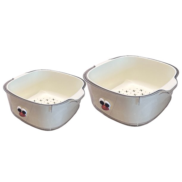 Cesta Almacenamiento Frutas Plástico Doble Capa Lindo para Sala Estar