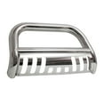 thumbnail image 5 of Hefilesy Stainless Steel Front Bumper Bull Bar Grille Guard for 05-12 Silver, 5 of 6