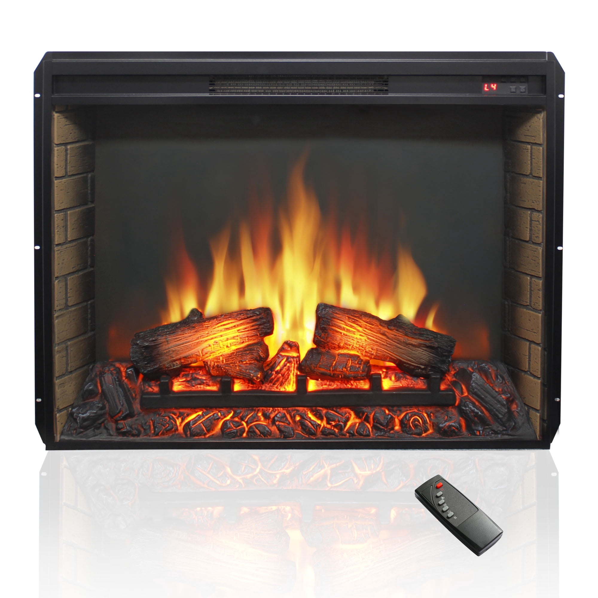 PuraFlame Klaus Electric Fireplace Insert, 33 1/16 Inches Wide