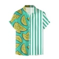 thumbnail image 2 of Camisas De Mezclilla Para Hombre Camisa para hombre Camisa de playa de manga corta holgada informal (Green, 4XL), 2 of 6
