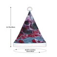 thumbnail image 3 of Fuzoiu Gothic Red Skull Cemetery Print Santa Hat Christmas Hat for Adults,Santa Hats with Pompom, Unisex Xmas Holiday Hat for Christmas New Year Festive Party Supplies, 3 of 6