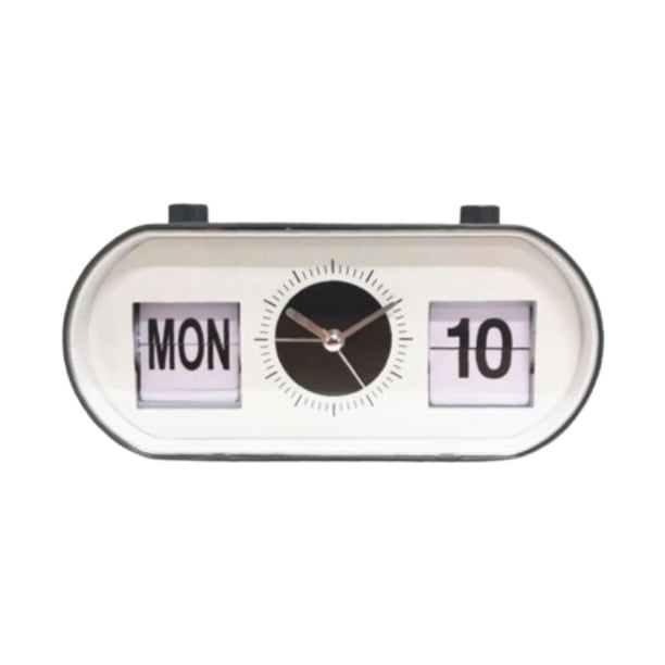 Reloj despertador de mesa con tapa analógica manual Macarena Manecillas de reloj plateadas