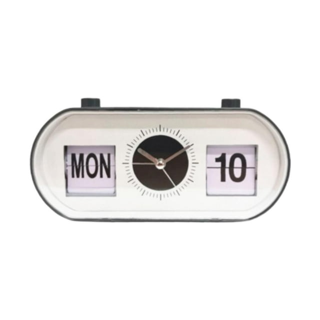 Lipstore Manual Flip Clock Manual Jump Calendar Alarm Clock Manual Analog Flip Desk Table Clock hands