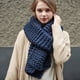 thumbnail image 2 of Qarigey Bufandas de moda para mujer, idea de regalo suave y cómoda, bufanda de invierno para mujer, bufanda cálida de invierno Accesorios de disfraces Azul oscuro, 2 of 6
