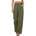 thumbnail image 5 of CHGBMOK Wide Leg Pants for Women Dressy High Waisted Flowy Lounge Palazzo Pant Beach Vacation Clothes, 5 of 8