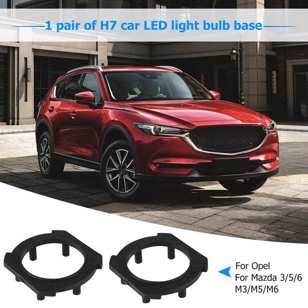 1 par de adaptadores de base de bombilla de faro LED H7 para Opel CRV Mazda 3/5/6 Tmvgtek Autopartes
