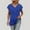 Blue, variant on Women's Summer Fashion Casual V Neck Low Neckline Short Sleeved Solid Color Printed Loose T Shirt Top Women's Long Sleeve Tee Shirts Womens T Shirts Casual Tech T Shirt Juniors Graphic Tops Tops Loose