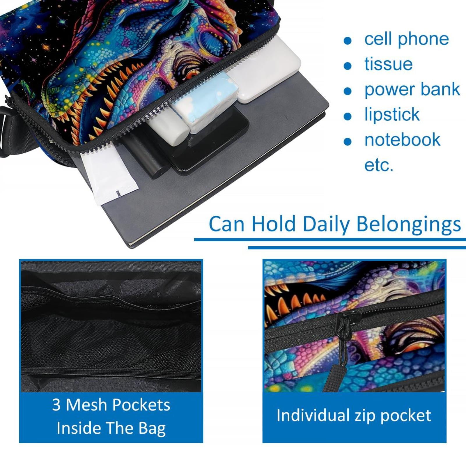 Dinosaur Lightweight Adjustable Waist Bag with Extension Strap - Unisex Fanny Pack