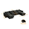 thumbnail image 5 of bokifol Modular U-Shaped Sofa,Cloud Sectional Couches for Living Room with Deep Seat,Chenille Sleeper Sofa Bed,Black, 5 of 6