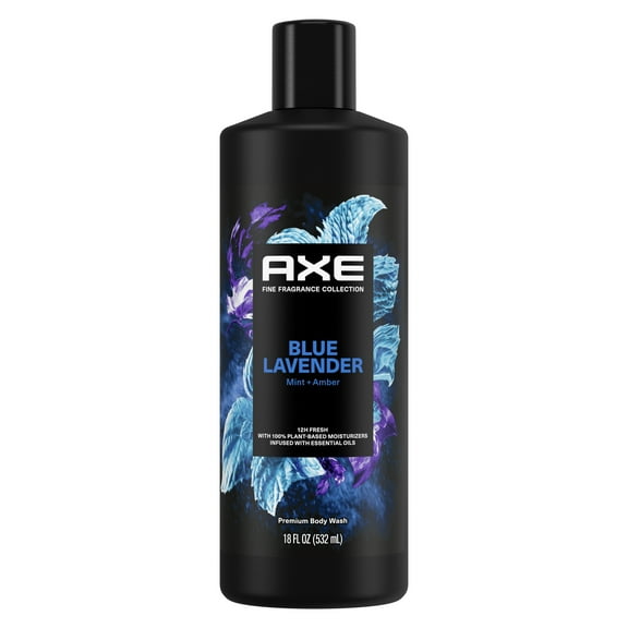 Axe Fine Fragrance Long Lasting Men's Body Wash Blue Lavender, 18 oz