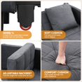 thumbnail image 6 of Sofa Bed Sleeper Chair, 4-in-1 Convertible Sofa Bed with Adjustable Backrest, Compact Design for Living Room, Apartments & Office (Dark Grey), 6 of 7