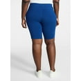 thumbnail image 5 of Terra & Sky Women's Plus Size Bike Shorts with Pocket, Sizes 0X-5X, 5 of 5