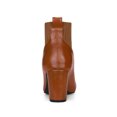 thumbnail image 2 of BLISSFUL STEP Bottes à Talons Carrés pour Femmes Chelsea Marron 6, 2 of 7