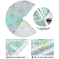 thumbnail image 2 of FMSHPON Christmas Golden Winter Snowflakes Xmas Christmas Tree Skirt Stand Mat for Holiday Party Decoration Indoor Outdoor 36 inches, 2 of 6