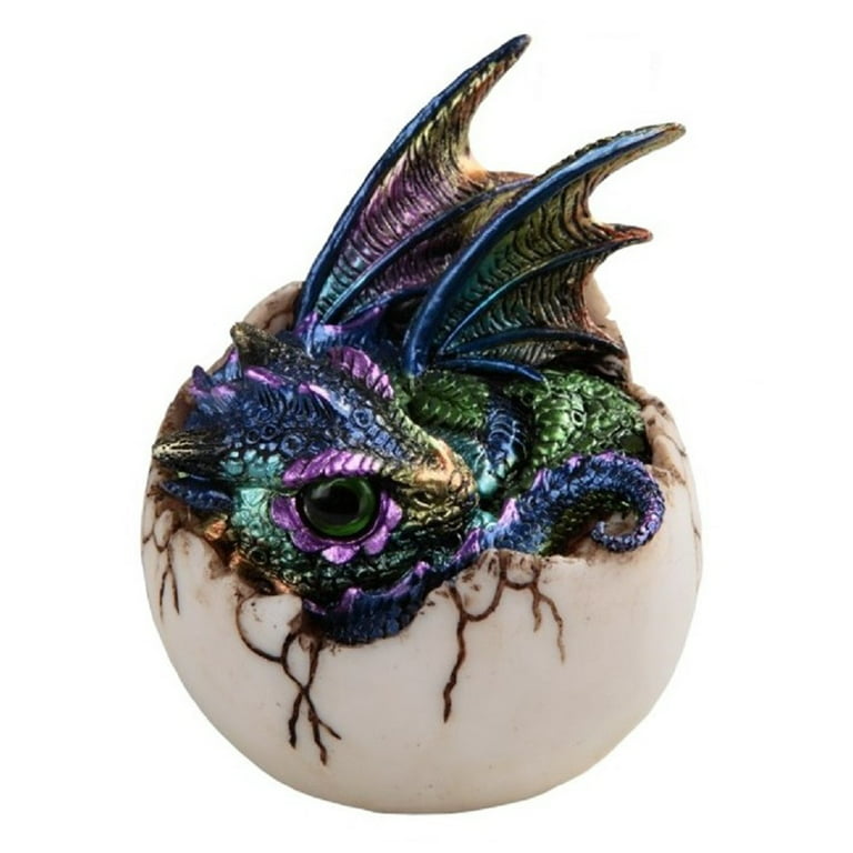 Installation Korrekt rotation Purple and Green Baby Dragon Hatching from an Egg Fantasy Figurine  Hatchling New - Walmart.com