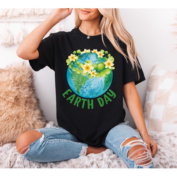Gildan Daily Planet Care Graphic Shirt For Nature Activists, Eco Friendly Tee With Message Promoting Environmental Responsibility, S-5XL Shirt