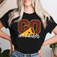 thumbnail image 2 of Go Cheer Commanders T-Shirt – For Girls, Kids, and Women, Football Team Spirit Tee, Support Your Commanders Shirt, Cheerleader Game Day Apparel, 2 of 3
