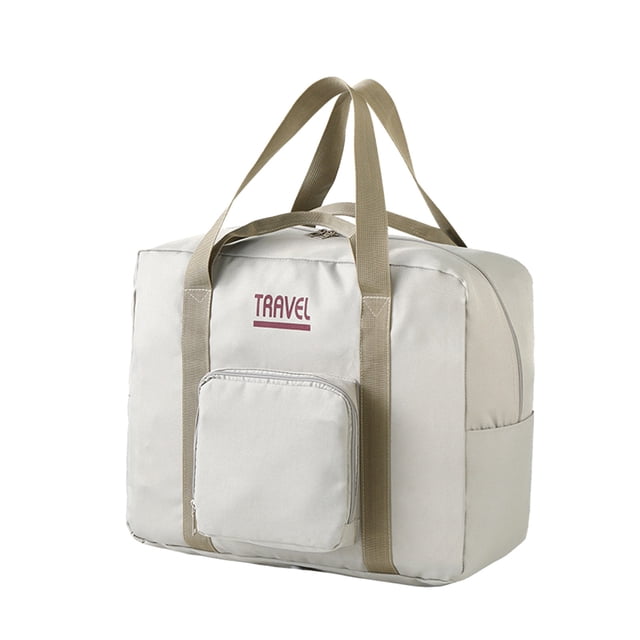 Bolsa de lona de viaje plegable, bolsa de almacenamiento de viaje de gran capacidad, bolsa plegable portátil, bolsa de avión, bolsa de cosméticos Wmkox8yii HFSH1102