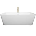 thumbnail image 3 of Wyndham Collection Emily 68.88" Acrylic Freestanding Bathtub in Gold/White, 3 of 6