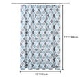 thumbnail image 3 of Geometric Geometric Design Fabric Shower Curtain - 72x72 Inches - Heavy Textured Poly-Cotton, Fungus Resistant, Modern Farmhouse Decor - Water/Gray - Size: 72''*72'' - Color: Light Blue Gray, 3 of 8