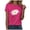 A-Hot Pink, variant on Daisy Flower Shirt for Women Crewneck Graphic Tee Short Sleeve Floral Tops (Pink, XL)