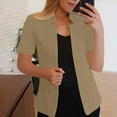 thumbnail image 2 of Tauxra Cardigan for Women, Solid Color Casual Long Sleeve Open Front Jacket Top with Lapel Collar, Lightweight Spring and Fall Layer for Daily Wear, 2 of 6