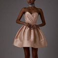 thumbnail image 4 of Women's Casual Dress for Women Solid Sleeveless Patchwork Long Skirt Fashionable and Comfortable Style for Everyday Wear Pink M, 4 of 5