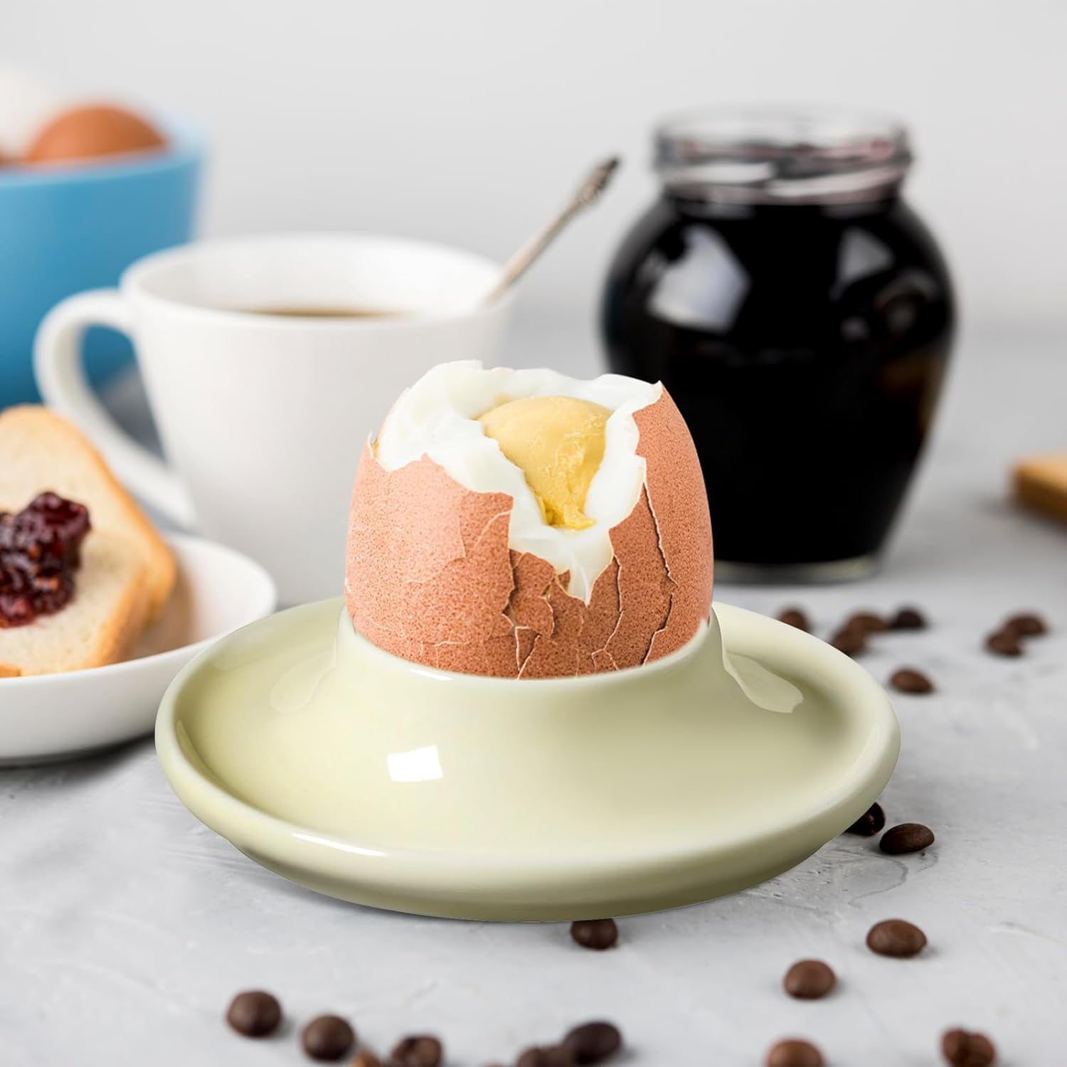 Ceramic Macaron Egg Holder for Hard and Soft Eggs