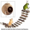 thumbnail image 5 of Nido de pájaros de coco natural Jaula de pájaros de coco Nido de pájaros natural con escalera Casa de coco para pájaros Nido de columpio para loros Puente Escalera para jaulas de pájaros 67 cm para j, 5 of 5