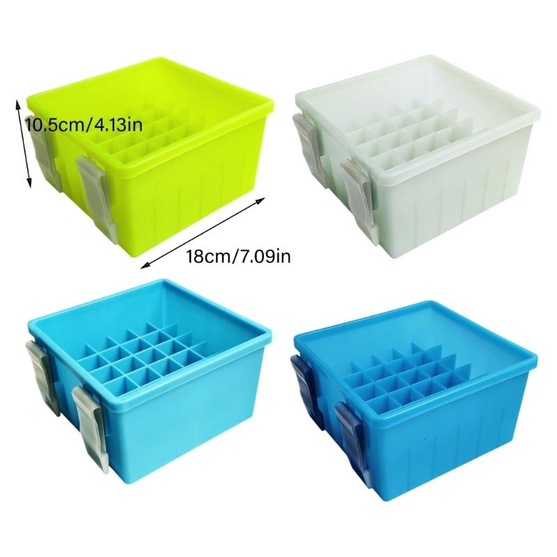 CEORPER 36 Grid Night Fishing Baits Storage Tackle Box Lined Box Squid Jig Lures Case