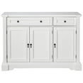 thumbnail image 3 of Liam Contemporary Sideboard Buffet Server Cabinet, White Wood, 3 of 8
