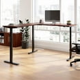 thumbnail image 1 of Pemberly Row 72"W L Shaped Standing Desk in Hansen Cherry - Engineered Wood, 1 of 7