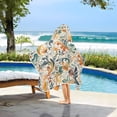 thumbnail image 3 of Yayeee Kids Hooded Towel with Hand Pockets Beach Soft Absorbent Bath Wrap 50 x 23.5 inch, Whimsical Leaves, 3 of 5