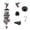 A002- Clear (Hummingbird), variant on Outdoor Wind Chimes, Black Wind Chime, Metal Wind Chimes, Wind Chimes for Outside, 39X5 Inch 1Pc Bird Wind Chime with Colorful Butterfly Accents, Metal Tubes and Hanging Hook for