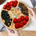 thumbnail image 5 of Round Wood Serving Tray Decorative Wooden Food Tray, 5 of 5