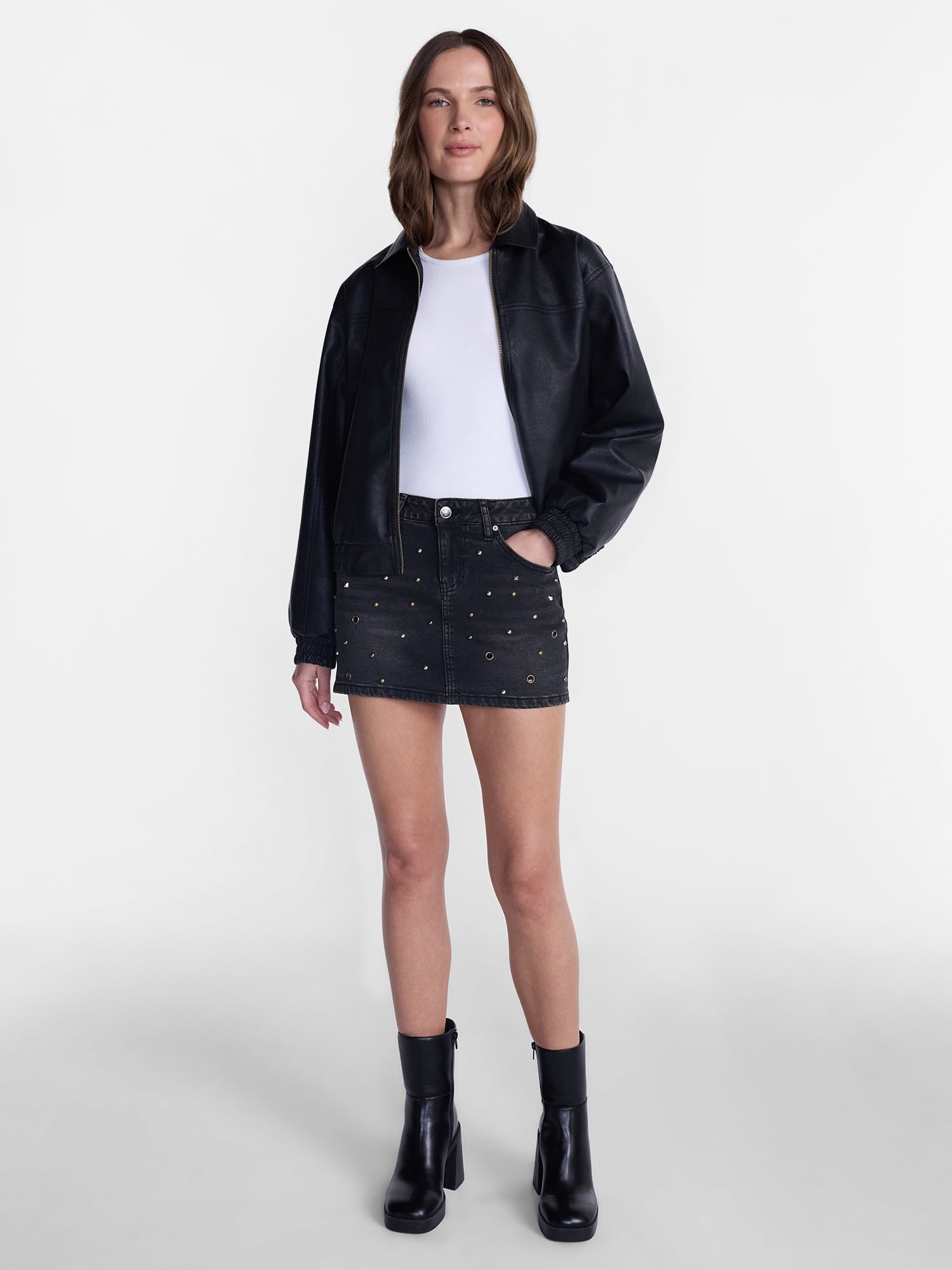 Madden NYC Women’s Grommet Mini Skort, Sizes XXS-XXL