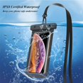 thumbnail image 6 of Waterproof Phone Pouch, Waterproof Phone Case with Lanyard for iPhone 15 14 13 12 11 Pro Max Samsung Galaxy S24 S23 Ultra S22 Plus S21 FE A15 A14 A35 A54 5G, eBizWare Dry Bag 2 Pack - Black, 6 of 9