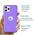 thumbnail image 3 of iPhone 11 Case, Sturdy Case for iPhone XI Pro, iPhone 11 Screen Protector, Njjex Ultra-Thin Hard Plastic Full Protective Cover with Tempered Glass Screen Protector Case Cover -Purple, 3 of 8