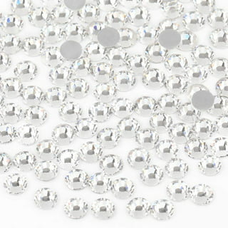 Dowarm Hotfix Crystal Rhinestones, Hot Fix Crystals for Crafts Clothes,  Flatback Glass Crystal for Decoration, Round Gems (Jet Black, SS10 1440PCS)