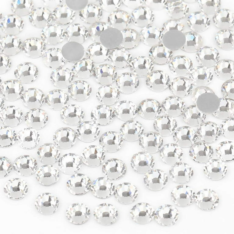 1440 Pieces Hotfix Rhinestones Crystals Hot Fix Clear AB Crystals Round  Flatback Gems Glass Stones Crystal Rhinestones Bulk for Crafts Clothing  Dance