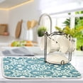thumbnail image 2 of Iauyy Dish Drying Mat for Kitchen Counter, Super Absorbent & Hanging 16x18 / 18x24 Inch (S/M) Arabesque Scrollwork, 2 of 8
