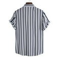 thumbnail image 3 of HONHUZH Mens Shirts Clearance,Summer Shirt Printing Casual Men's Short Sleeve Shirt Lapel Top, 3 of 4