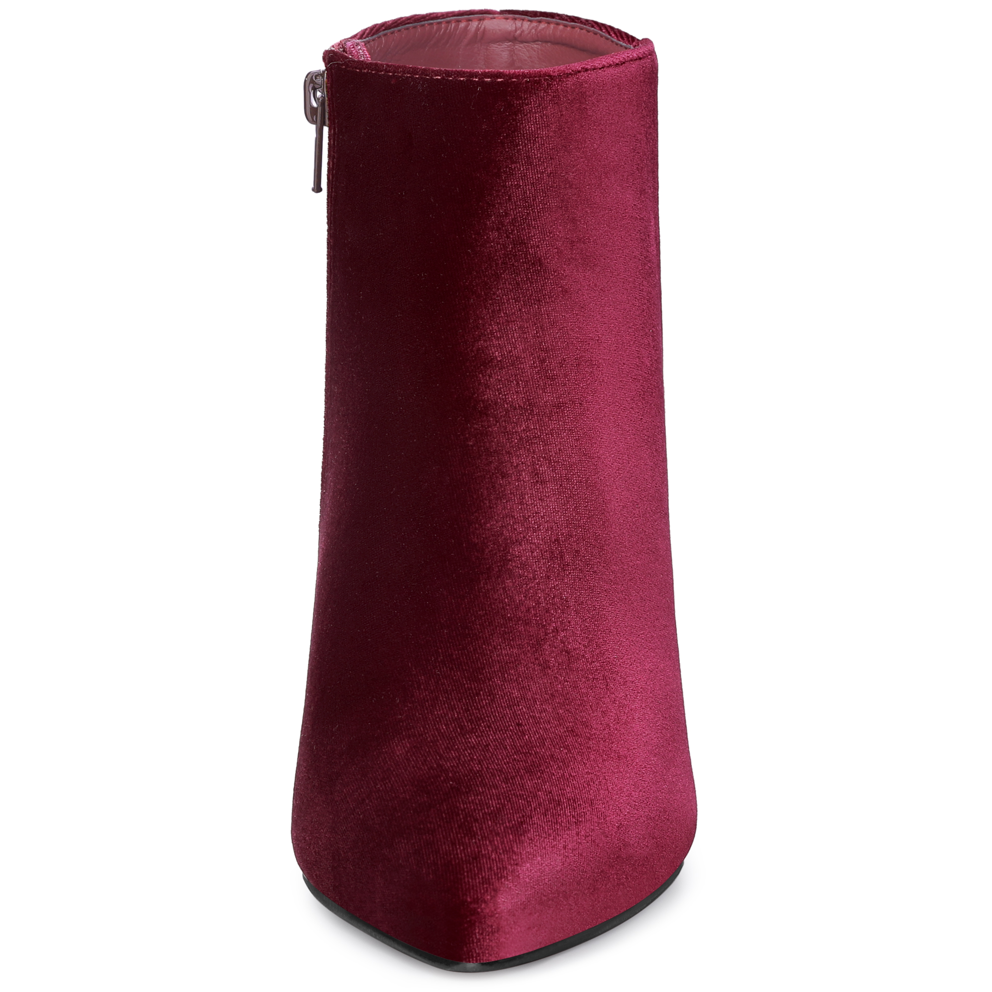 DARING DIVA Women's Pointy Toe Stiletto Heels Ankle Boots Burgundy US 7