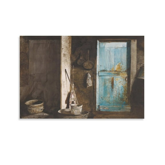 Andrew Wyeth Alvaro And Christina by Painting Art Poster Painting On Canvas Wall Art Poster Scroll Picture Print Living Room Walls Decor Home Posters 24x36inch(60x90cm)