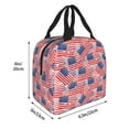 thumbnail image 2 of Yiaed America Flags Print Insulated Lunch Bag Reusable Cute Tote Lunch Box, Leakproof Cooler Lunch Bags for Work Office Travel School Picnic, 2 of 5