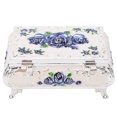 thumbnail image 3 of Vintage Jewelry Box, Vintage Roses Embossed Design Zinc Alloy Glossy Small Jewelry Box Trinket Treasure Antique Keepsake, 3 of 8