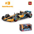 thumbnail image 1 of Bburago-Coche de juguete McLaren F1 Team MCL36 n. ° 3 Daniel Ricciardo n. ° 4 Lando Norris, escala 1:43, 2022 Fivean unisex, 1 of 2